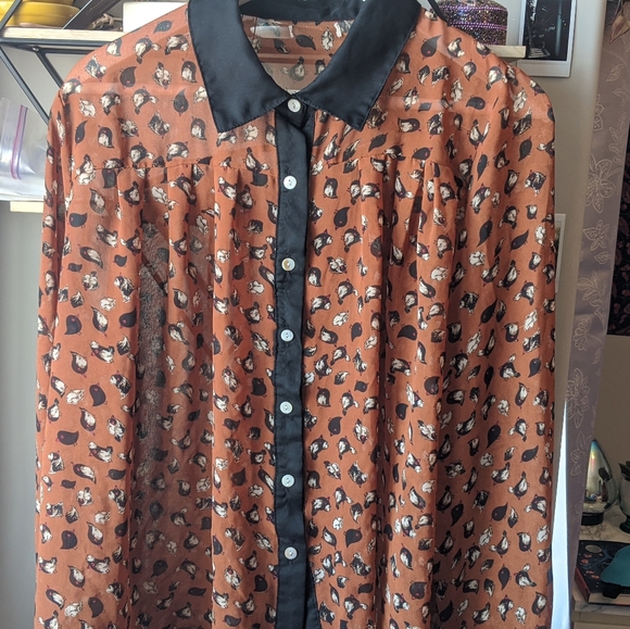 Bird Patterned Blouse - Picture 1 of 2